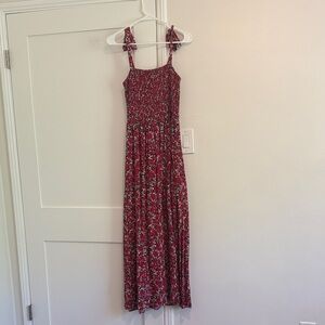 BB Dakota Red Floral Maxi Dress